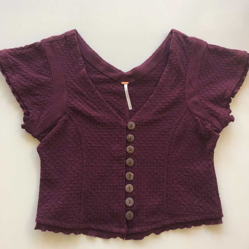NEW FREE PEOPLE Button Down Blouse/Top